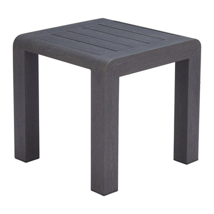 22" Black Aluminum Square End Table