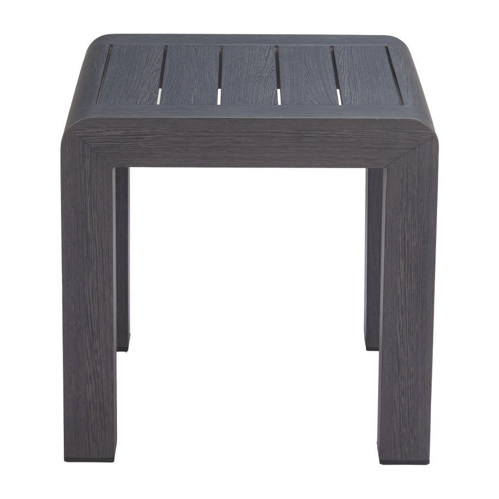 22" Black Aluminum Square End Table