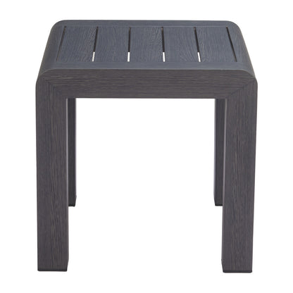 22" Black Aluminum Square End Table