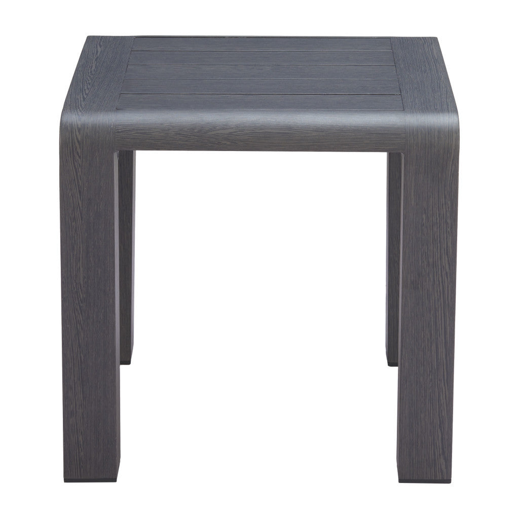 22" Black Aluminum Square End Table
