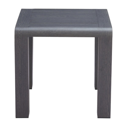 22" Black Aluminum Square End Table