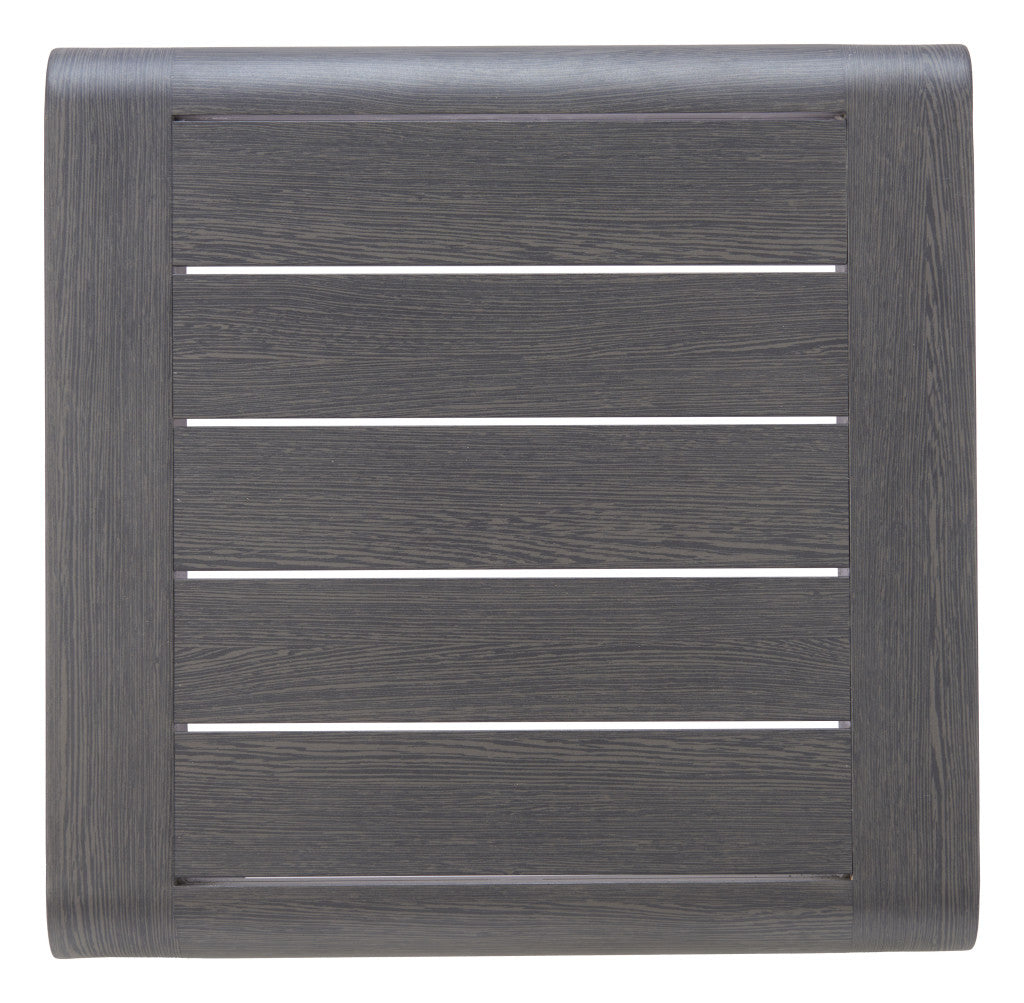 22" Black Aluminum Square End Table