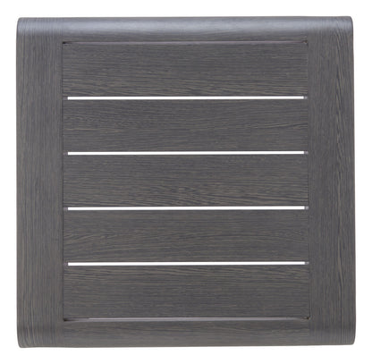 22" Black Aluminum Square End Table