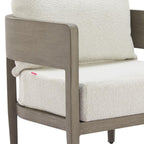 28" Beige Upholstered Arm Chair