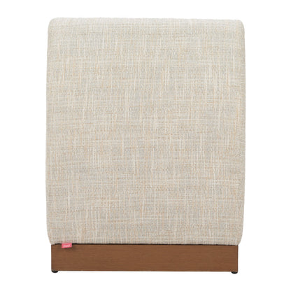 24" Beige Aluminum Outdoor Accent Chair
