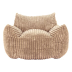 40" Beige Upholstered Arm Chair