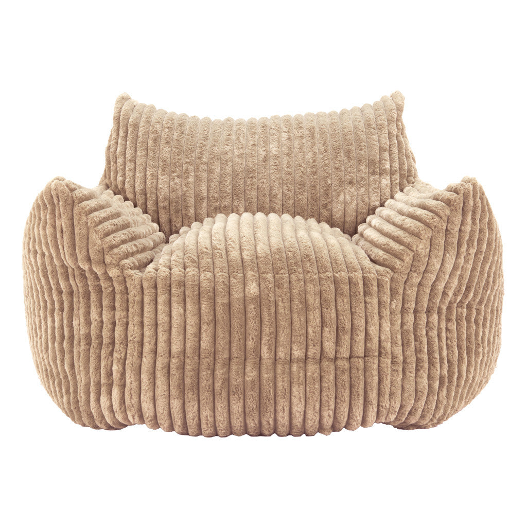 40" Beige Upholstered Arm Chair