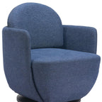 29" Blue Upholstered Swivel Arm Chair