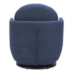 29" Blue Upholstered Swivel Arm Chair