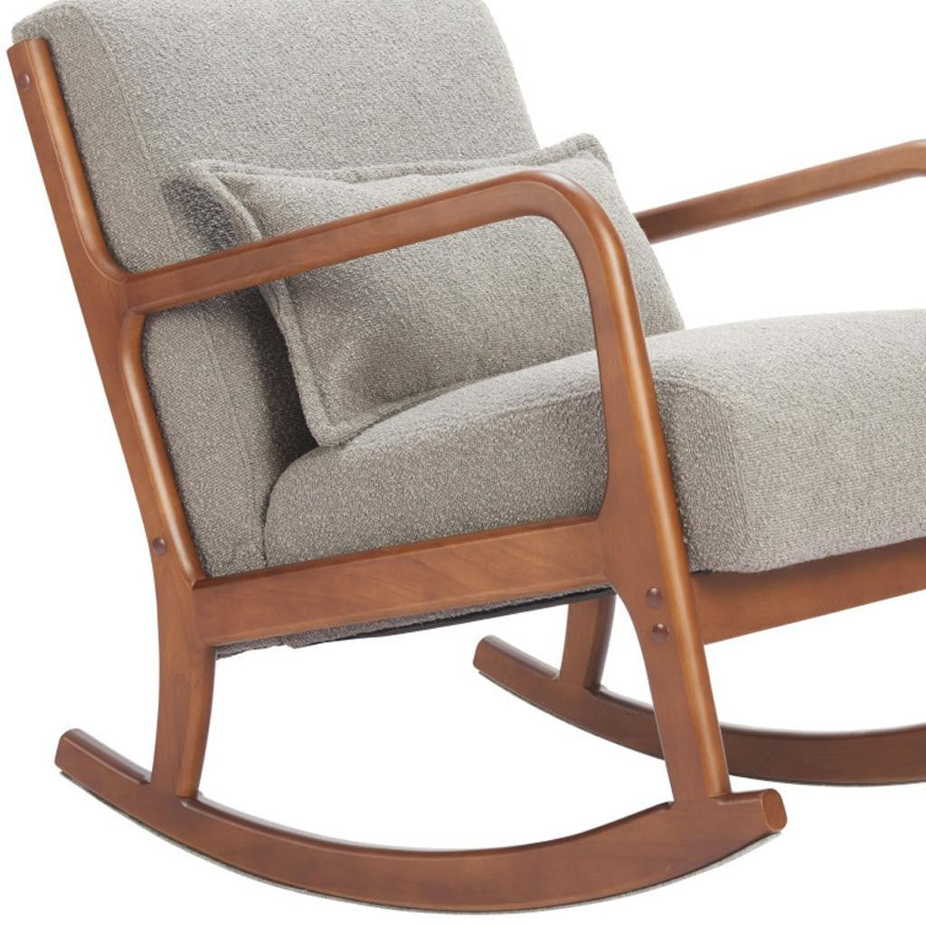 26" Gray Upholstered Arm Chair