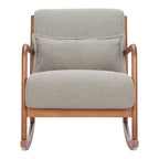 26" Gray Upholstered Arm Chair