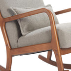 26" Gray Upholstered Arm Chair