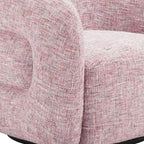 33" Pink Upholstered Swivel Arm Chair