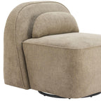 32" Brown Upholstered Swivel Side Chair