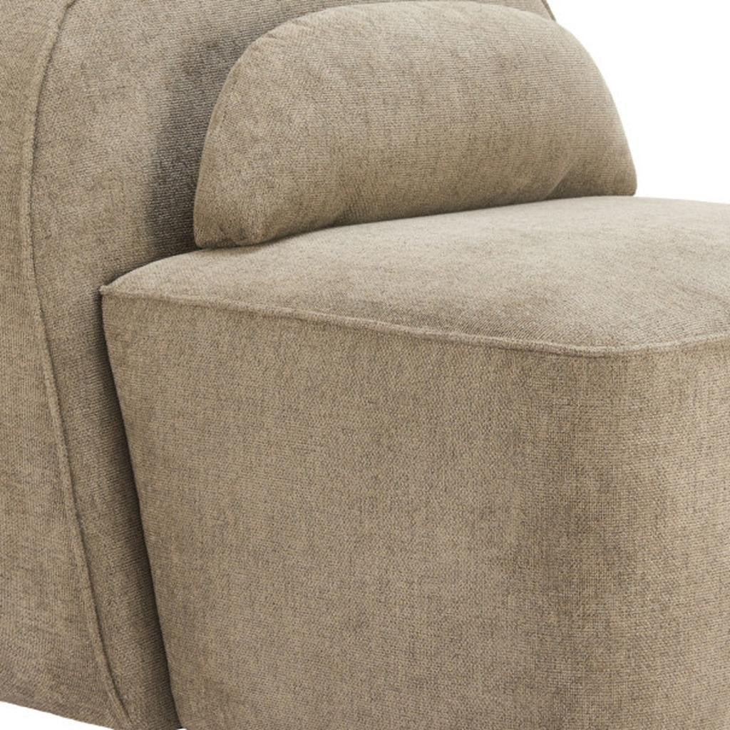 32" Brown Upholstered Swivel Side Chair