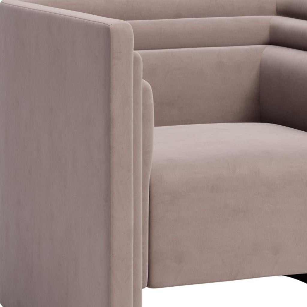 35" Taupe Upholstered Arm Chair