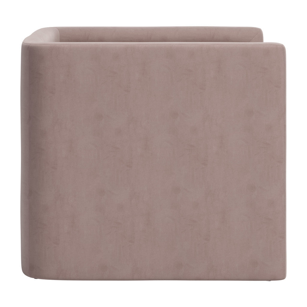 35" Taupe Upholstered Arm Chair