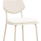 Set of Four 30" Light Gray Fabric Faux Leather and Steel Bar Height Bar Chairs