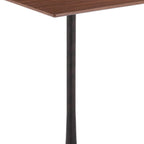 24" Brown and Black Wood and Steel Square Bar Table