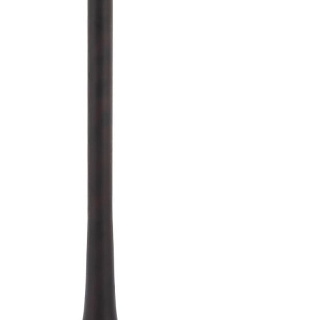 24" Black Wood and Steel Square Bar Table