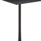 24" Black Wood and Steel Square Bar Table