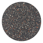 24" Black Faux Terrazzo and Steel Rounded Bar Table
