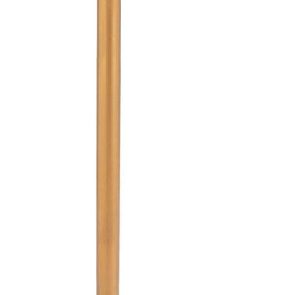 24" Beige and Gold Faux Terrazzo and Steel Square Bar Table