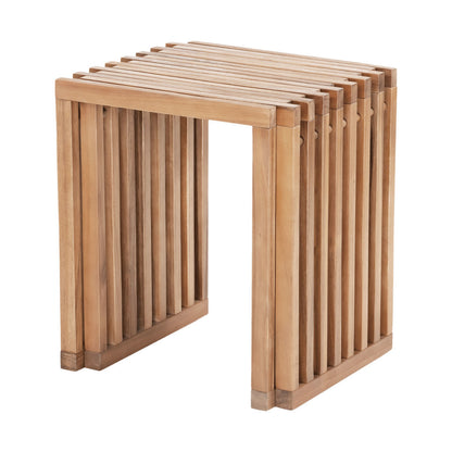 Set of Two 27" Natural Solid Wood Bench