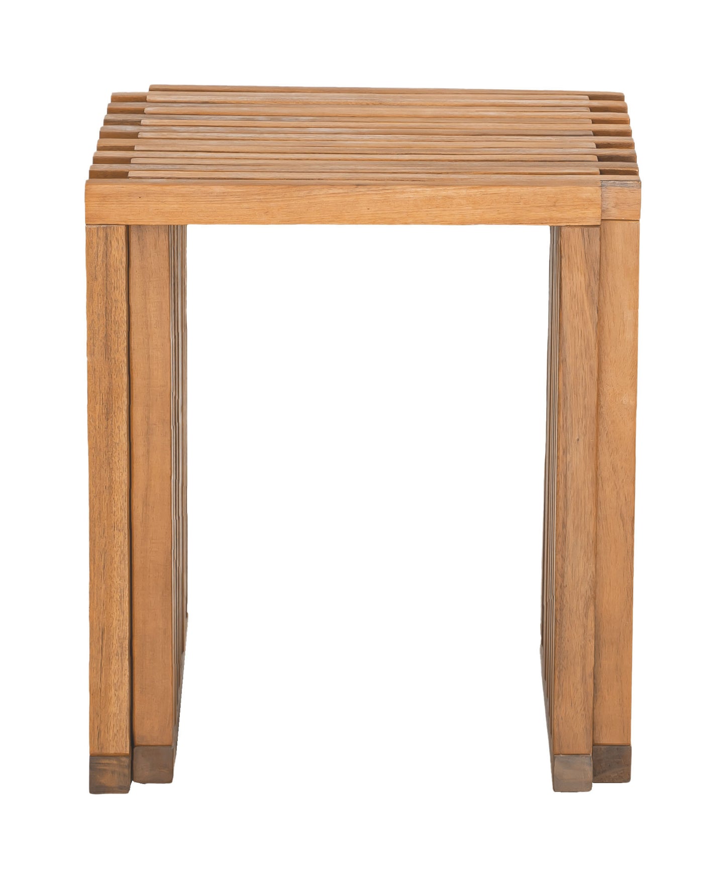 Set of Two 27" Natural Solid Wood Bench