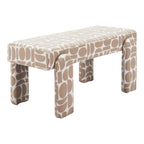 40" Fabric and Plastic Upholstered Bench