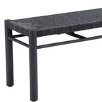 48" Black and Aluminum Bench