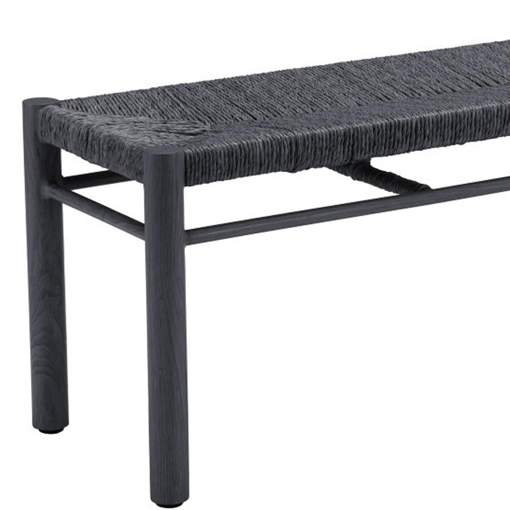 48" Black and Aluminum Bench