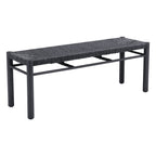 48" Black and Aluminum Bench