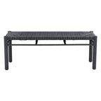 48" Black and Aluminum Bench
