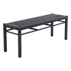48" Black and Aluminum Bench