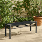 48" Black and Aluminum Bench