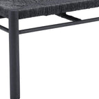 48" Black and Aluminum Bench