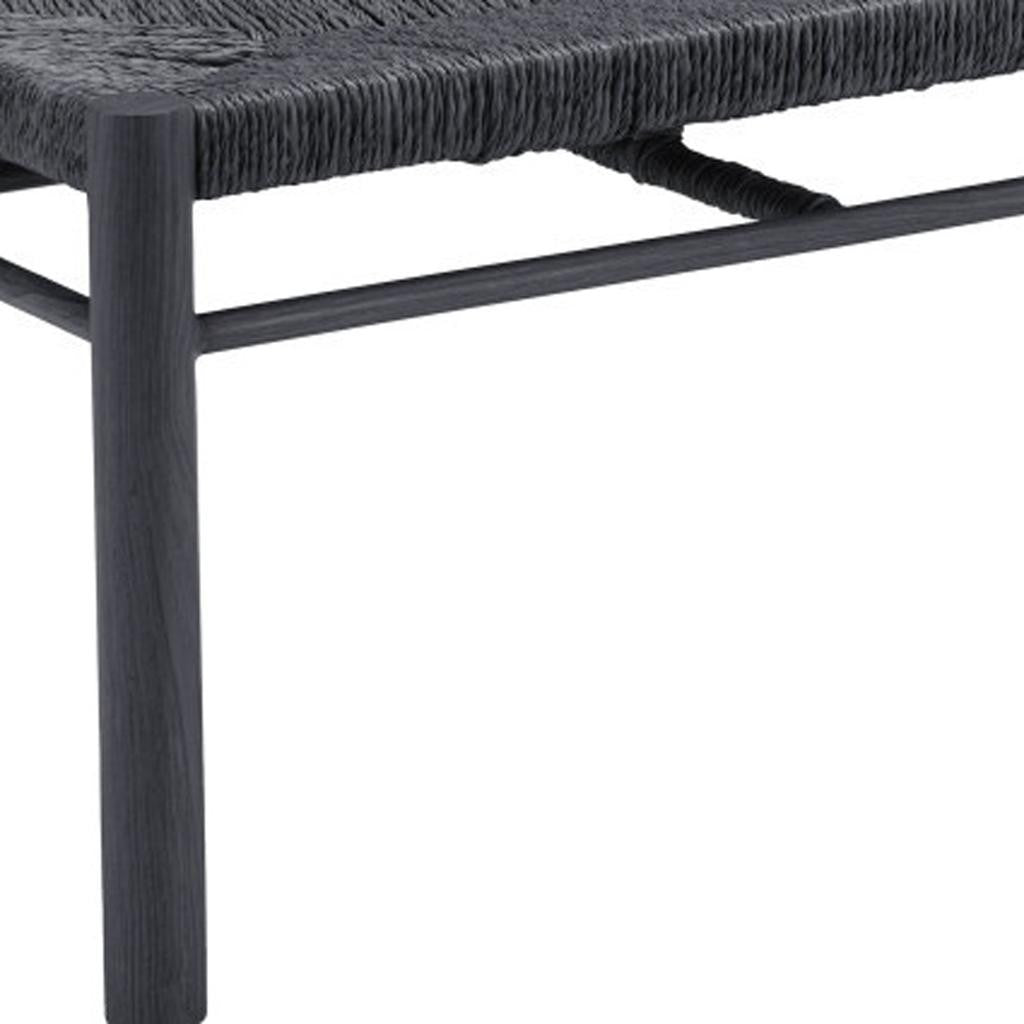 48" Black and Aluminum Bench