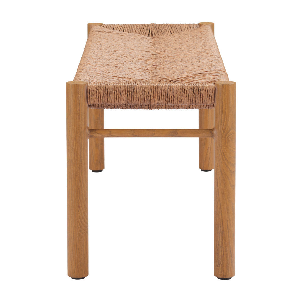 48" Natural and Aluminum Bench