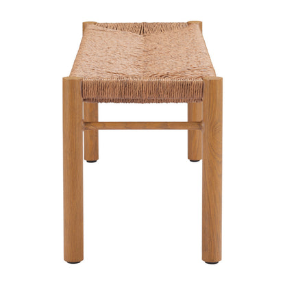 48" Natural and Aluminum Bench