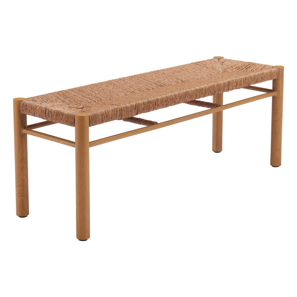 48" Natural and Aluminum Bench