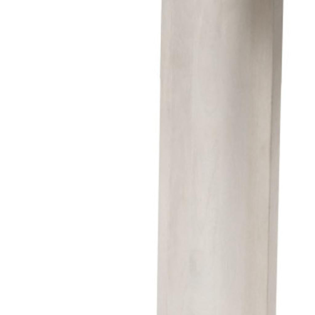 58" White Solid Wood Oval Console Table