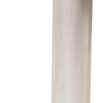 58" White Solid Wood Oval Console Table