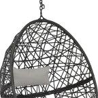 38" Gray Steel Outdoor Egg Chair