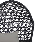 32" Gray Steel Outdoor Egg Chair