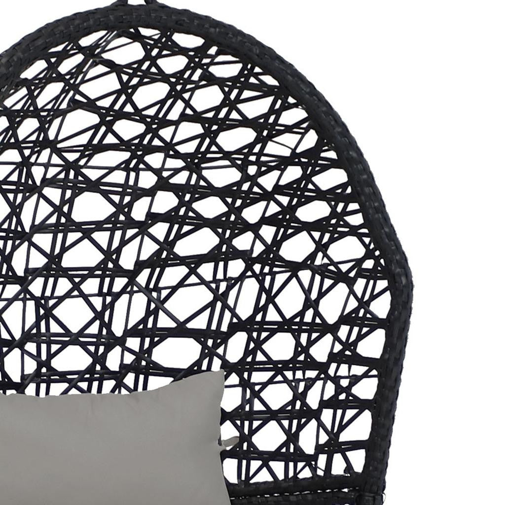 32" Gray Steel Outdoor Egg Chair