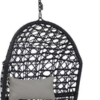 32" Gray Steel Outdoor Egg Chair
