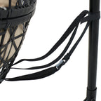 38" Yellow Steel Outdoor Egg Chair