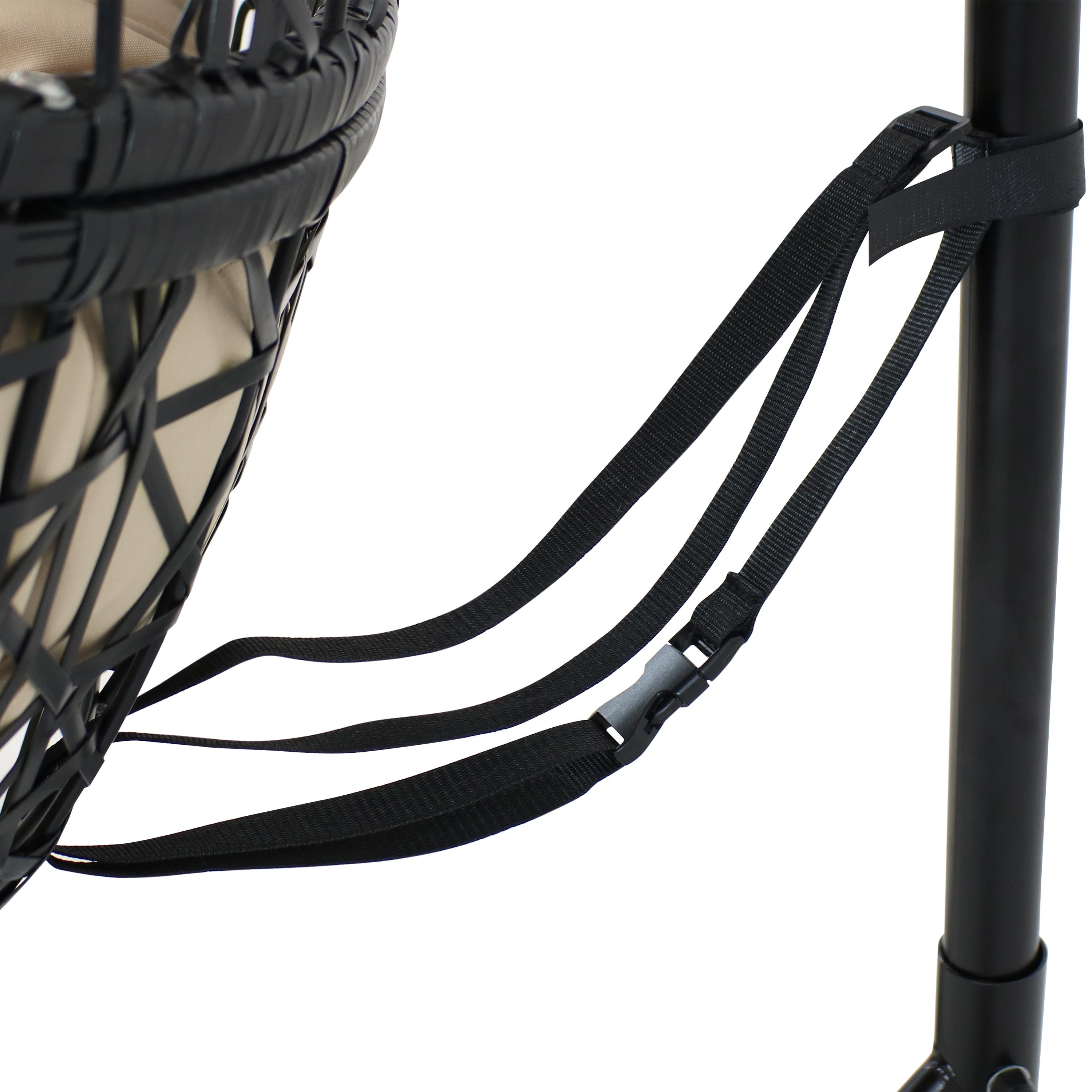 38" Yellow Steel Outdoor Egg Chair