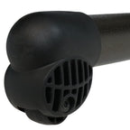 70" Black Steel Sling Outdoor Rocking Chaise Lounge With Canopy